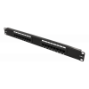 DELTACO 19" patchpanel, 16xRJ45, Cat6, UTP, 1U, 10Gbps, svart PAN-102