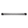 DELTACO 19" Öppen patchpanel, 48 platser, 1U, aluminium, svart PAN-115