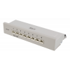 DELTACO Patchpanel, 8xRJ45, Cat6a, väggmonterbar, 10Gbps, grå PAN-210