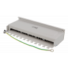 DELTACO Patchpanel, 8xRJ45, Cat6a, väggmonterbar, 10Gbps, grå PAN-210