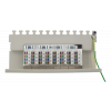 DELTACO Patchpanel, 8xRJ45, Cat6a, väggmonterbar, 10Gbps, grå PAN-210
