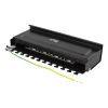 DELTACO Patchpanel, 8xRJ45, Cat6a, väggmonterbar, 10Gbps, svart PAN-211