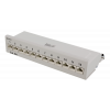 DELTACO Patchpanel, 12xRJ45, Cat6a, väggmonterbar, 10Gbps, grå PAN-212