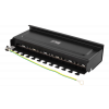 DELTACO Patchpanel, 12xRJ45, Cat6a, väggmonterbar, 10Gbps, svart PAN-213