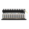 DELTACO Patchpanel, 12xRJ45, Cat6a, väggmonterbar, 10Gbps, svart PAN-213
