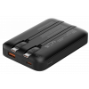 Power bank 10 000 mAh, dual USB-C cables, PD 20 W, black PB-CC100