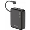 Power bank 10 000 mAh, built-in fabric cable, PD 20 W, black PB-CC101