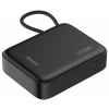 Power bank 10 000 mAh, built-in fabric cable, PD 20 W, black PB-CC101