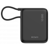 Power bank 10 000 mAh, built-in fabric cable, PD 20 W, black PB-CC101