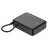 Power bank 10 000 mAh, built-in fabric cable, PD 20 W, black PB-CC101