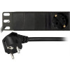 DELTACO Grenuttag, 6xCEE 7/4, 1xCEE 7/7, 2m kabel, svart PDU08-1U-G6-S1-2M