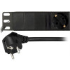 DELTACO grenuttag med 6xCEE 7/4 uttag, 1xCEE 7/7, petskydd, svart PDU08-1U-G6-S1-3M