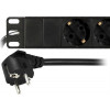 DELTACO Grenuttag, 8xCEE 7/4, 1xCEE 7/7, 2m kabel, svart PDU08-1U-G8-S0-2M