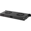 TOTEN, 1U 19" fläktpaket med 2st fläktar, termostat, 230V