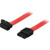 DELTACO SATA/SAS-kabel, vinklad(upp)-rak, 0,3m
