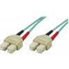 DELTACO OM3 fiberkabel SC - SC, duplex, multimode, 50/125, 3m