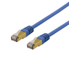 DELTACO S/FTP Cat6a patchkabel, delta cert, LSZH, 0,5m, blå
