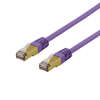 DELTACO S/FTP Cat6a patchkabel, delta cert, LSZH, 0,5m, lila