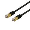 DELTACO S/FTP Cat6a patchkabel, delta cert, LSZH, 0,5m, svart