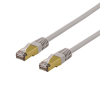 DELTACO S/FTP Cat6a patchkabel, delta cert, LSZH, 1m, grå