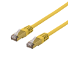 DELTACO S/FTP Cat6a patchkabel, delta cert, LSZH, 1m, gul