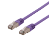 DELTACO S/FTP Cat6 patchkabel, delta cert, LSZH, 1m, lila