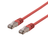 DELTACO S/FTP Cat6 patchkabel, delta cert, LSZH, 1m, röd