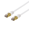 DELTACO S/FTP Cat6a patchkabel, delta cert, LSZH, 1m, vit
