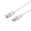 DELTACO S/FTP Cat6 patchkabel, delta cert, LSZH, 1m, vit