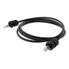 DELTACO S/FTP Cat6a patchkabel, 2m, IP68, PG13.5, svart SFTP-62AH-WP