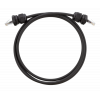 DELTACO S/FTP Cat6a patchkabel, 2m, IP68, PG13.5, svart SFTP-62AH-WP