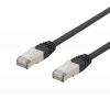 DELTACO S/FTP Cat6 patchkabel, 2m, 250MHz, UV-resistent, svart SFTP-62UV