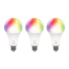 DELTACO SMART HOME RGB LED-lampa, E27, WiFI, 9W, 16milj färger, 3-pack SH-LE27RGB-3P