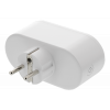 DELTACO SMART HOME strömbrytare, WiFi, 2xCEE 7/3, energiöversikt, vit SH-P02E