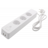 DELTACO SMART HOME grenuttag, WiFi, 3xCEE 7/3, 2xUSB-A, 1,5m, vit SH-P03USB2