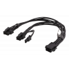 DELTACO PCIe strömkabel, 6-stift till 2x 8-stift, 0,3m, svart SSI-63
