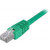 DELTACO F/UTP Cat6 patchkabel, LSZH, 0.5m, grön