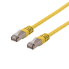 DELTACO U/FTP Cat6a patchkabel, delta cert, LSZH, 0,5m, gul