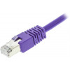 DELTACO F/UTP Cat6 patchkabel, LSZH, 0,5m, lila
