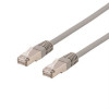 DELTACO U/FTP Cat6a patchkabel, LSZH, 1m, grå