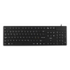 DELTACO tangentbord i silikon, IP68, full storlek, 105 tangenter,svart TB-501