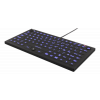 DELTACO Mini tangentbord i silikon, spillsäker, blå LED, IP68, svart TB-509