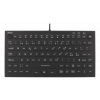 DELTACO Mini tangentbord i silikon, spillsäker, blå LED, IP68, svart TB-509
