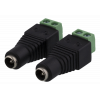 DELTACO 2-polig Skruvplint till 5.5 DC, 2-Pack, Skruvfix, 5.5 DC hona, TBL-1004