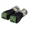 DELTACO 2-polig Skruvplint till BNC, 2-Pack, Skruvfix, BNC hane, svart TBL-1011