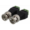 DELTACO 2-polig Skruvplint till BNC, 2-Pack, Skruvfix, BNC hane, svart TBL-1011