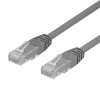 DELTACO U/UTP Cat6 patchkabel, LSZH, 0,5m, grå, 50-pack TP-60-50P