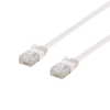 DELTACO U/UTP Cat6 patchkabel, flat, 0,3m, 250MHz, vit TP-603V-FL
