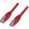 DELTACO U/UTP Cat6 patchkabel 0,75m, röd