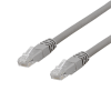 DELTACO U/UTP Cat6a patchkabel, Delta cert, LSZH, 20m, Grå